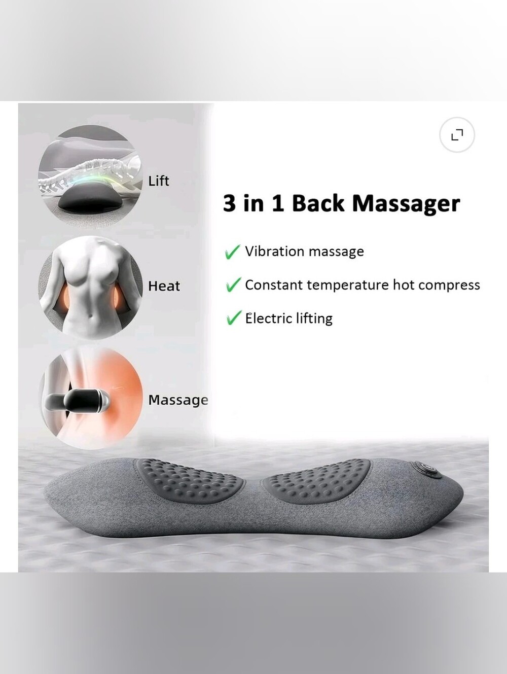 Back Spinal Decompression, 2026 Upgraded 3-in-1 Vibrating Massage Heating Lumbar - Picture 2 of 7